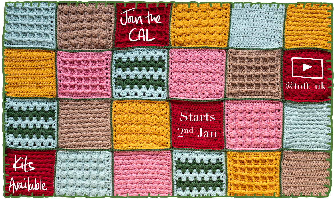 CAL blanket join patchwork squares toft instagram youtube